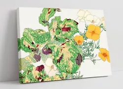 Buy Konan Tanigami, Coleus & California Poppy Flower -canvas Wall Art Picture Print • 14.99£