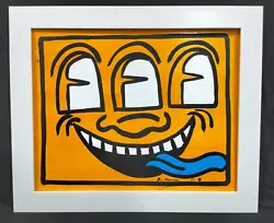 Buy Nice Keith Haring Acrylic On Masonite Signed 1983 With Frame In Good Condition • 232.21£