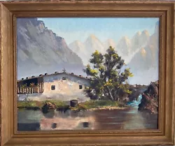 Buy Dalma Royal, Vintage Framed Original Oil Painting Mountain Mission 23  X 19  • 126.62£
