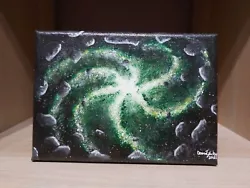 Buy Space Painting - Asteroid Spiral On Canvas 5  X 7  Acrylic Hand Painted • 15£