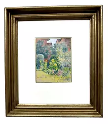 Buy Alfred Prust Original Watercolour  Impressionist Scene Cottage With Sunflowers • 206.50£