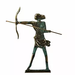 Buy Artemis Diana Greek Statue Nature Moon Goddess With Bow Solid Bronze 6.7  • 52.75£