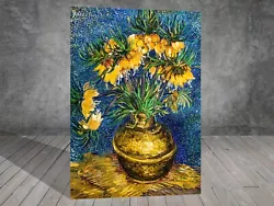 Buy Van Gogh Imperial Fritillaries In Copper Vase Flower CANVAS PAINTING PRINT 635 • 12.88£