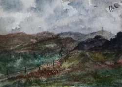 Buy ACEO Original Painting Art Card Landscape Shropshire Hills Watercolour • 5.50£