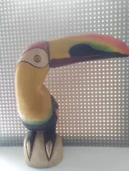 Buy Vtintage Painted Balsa Wood Toucan Tropical Bird Art Figurine  • 17.99£
