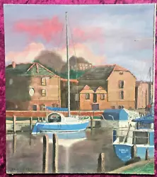 Buy Original Oil Painting On Canvas Board Signed By Artist Unframed 34cmx30cm Boats • 10.50£