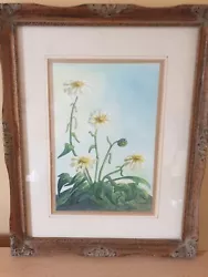 Buy Signed Framed Painting Of Daisy Flowers 15.5  X 12.5  • 7£