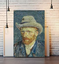 Buy Van Gogh Self Portrait Gray Hat CANVAS WALL ART PAINTING PRINT ARTWORK CLASSIC • 17.99£