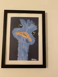 Buy Ostrich Painting In A Black A4 Frame • 10£