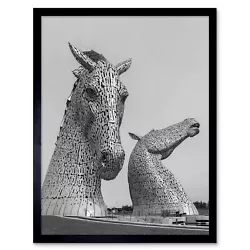 Buy Kelpies Horse Sculptures Falkirk Scotland 12X16 Inch Framed Art Print • 11.99£