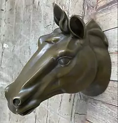 Buy Horse Head Bust Wall Mounted Hanging Bronze Sculpture Figure Signed Original Art • 279.15£