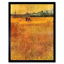 Buy Vincent Van Gogh Arles View From Wheat Fields 1888 Old Painting Framed Art Print • 11.99£