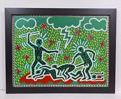 Buy Keith Haring Acrylic On Canvas Signed And Dated 1986 With Frame Good Condition • 349.47£