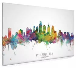 Buy Philadelphia Skyline, Poster, Canvas Or Framed Print, Watercolour Painting 6557 • 14.99£