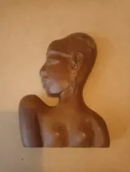 Buy African Style Woman's Head Wood Carving, Freestanding. • 2.99£