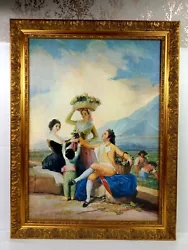 Buy Francisco Goya ''La Vendimia'' Print On Board-FRAMED 70's Painting 25'' By 19'' • 52.25£