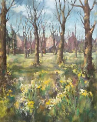 Buy June Bevan (b.1927) - 20th Century Oil, Daffodils Of Cale Green • 183£