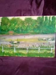 Buy Acrilic Painting 14x10 Canvas 1975 Local Artist Poppa • 3£