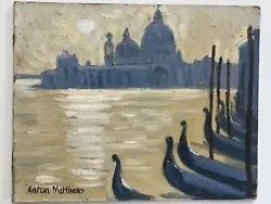 Buy Anton Matthews - 1925-2008 Modern British Oil On Board - Venice - Morning Light • 135£