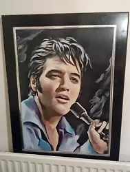 Buy Elvis Presley Oil Painting Print On Wood • 70£