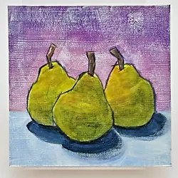 Buy Still Life Impressionist 3 Pears Original Art Oil Painting A McLaren • 23£