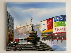 Buy Original Large Painting Of London Piccadilly On Canvas • 32.95£