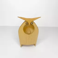 Buy MCM Wooden Owl 6” Beach Natural Wood  Figurine Clean Lines Sculpture • 9.78£