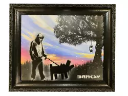 Buy Banksy Keith Haring Dog Dog Graffiti Art Pop Art Large Painting (2013) • 933.60£