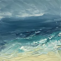 Buy Semi Abstract Seascape / Coastal Art Original Acrylic Painting. • 9.99£