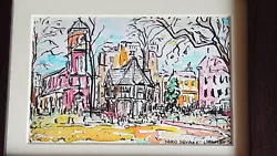 Buy Soho Square , London Framed Painting - Original Ink And Watercolour • 55£