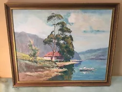 Buy C H Woods Lake Scene Framed Oil Painting  • 157.47£