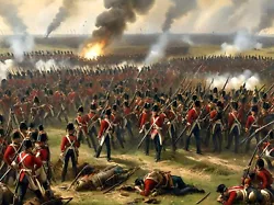Buy Battle Of Waterloo Canvas Picture Print Wall Art • 21.95£