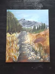 Buy Original Acryl Hand Painted Canvas  Mountain Art Wall • 40£