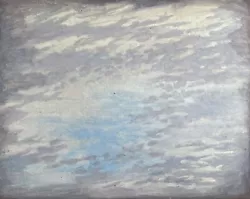 Buy Original Painting Vintage Wall Art Home Decor Blue Sky Landscape Clouds Collect • 217.84£