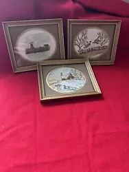 Buy 3 Small Framed Watercolour Paintings, Scenery, Landscape Signed • 12£
