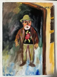 Buy Fred Yates - Oil On Canvas (handmade) Vtg Art Signed And Stamped • 466.80£