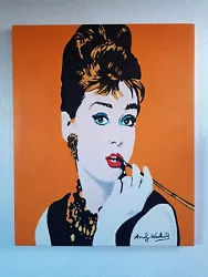 Buy Andy Warhol Oil On Canvas Painting Signed Audrey Hepburn • 505.70£
