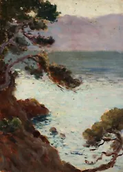 Buy Jean Keuleyan Lafon (1886-1973) French Oil On Board - Sunset On The Coast • 16£