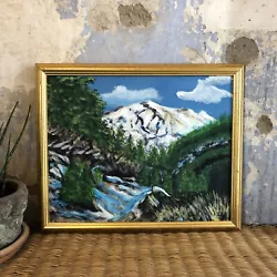 Buy Mountain Forest Landscape Impressionist Original Oil Painting • 30£