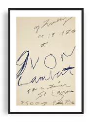 Buy Cy Twombly - Exhibition Poster, Yvon Lambert Gallery, Giclee Print, Abstract Art • 35.41£