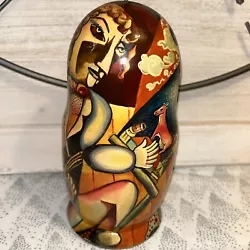 Buy Vintage Russian Made Marc Chagall Famous Paintings Nesting Doll - 5 Pce • 1,400.39£