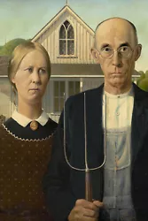 Buy Grant Wood - American Gothic (1930) - Painting Photo Poster Print Art Gift • 9.95£