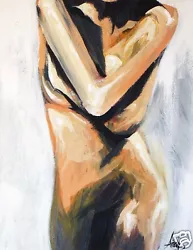 Buy NUDE ART DECO ABSTRACT PAINTING  Original PRINT By Andy Baker Wall Décor  • 25.84£