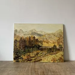 Buy Vintage Oil On Board Landscape Mountainous Woodland Scenic Signed Painting • 35£