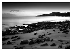 Buy Black And White Seascape Landscape Large Wall Art Framed Canvas Picture 20x30  • 20£