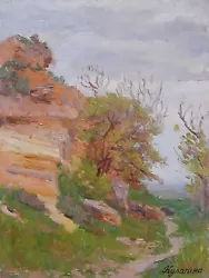 Buy Original Oil Painting Landscape  April Day  By Ukrainian Artist Signed Art • 233.40£