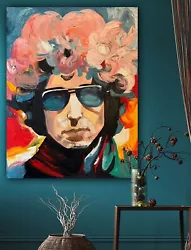 Buy Richter StyLe Abstract Original Oil Painting On Canvas 90x70cm Bob Dylan Pop Art • 276.25£