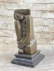 Buy Abstract Art Deco. S.dali Solid Bronze Sculpture Marble Base Modern Figrine Sale • 122.13£