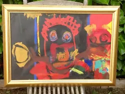 Buy A Lovely Colourful And Stunning Abstract Painting   King And His Dog , Framed. • 175£
