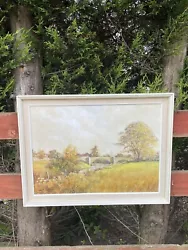 Buy Vintage Landscape Painting - Acrylic - English Landscape - Signed - Framed 25” • 50£